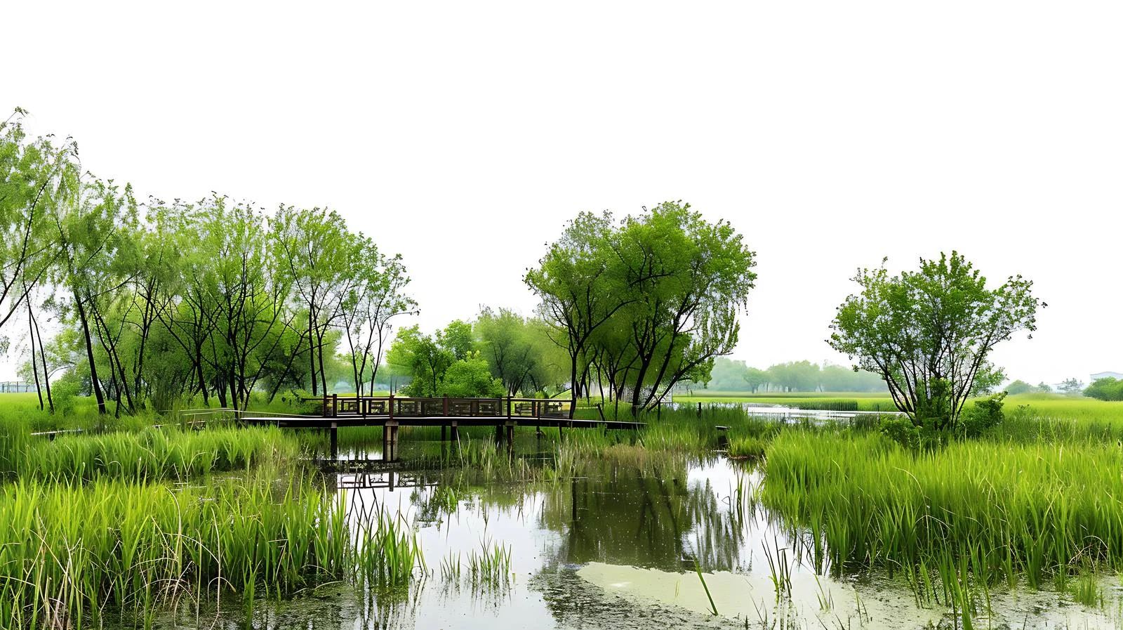 Tranquil Yanghu Wetland Park Serene Scenery — free download from Dotvec