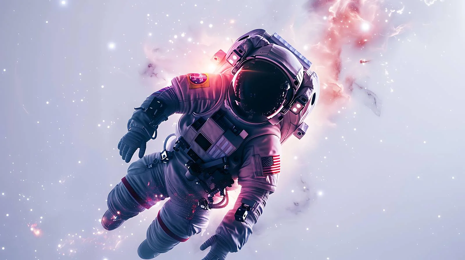 Astronaut in Spacesuit Floating in Space — free download from Dotvec