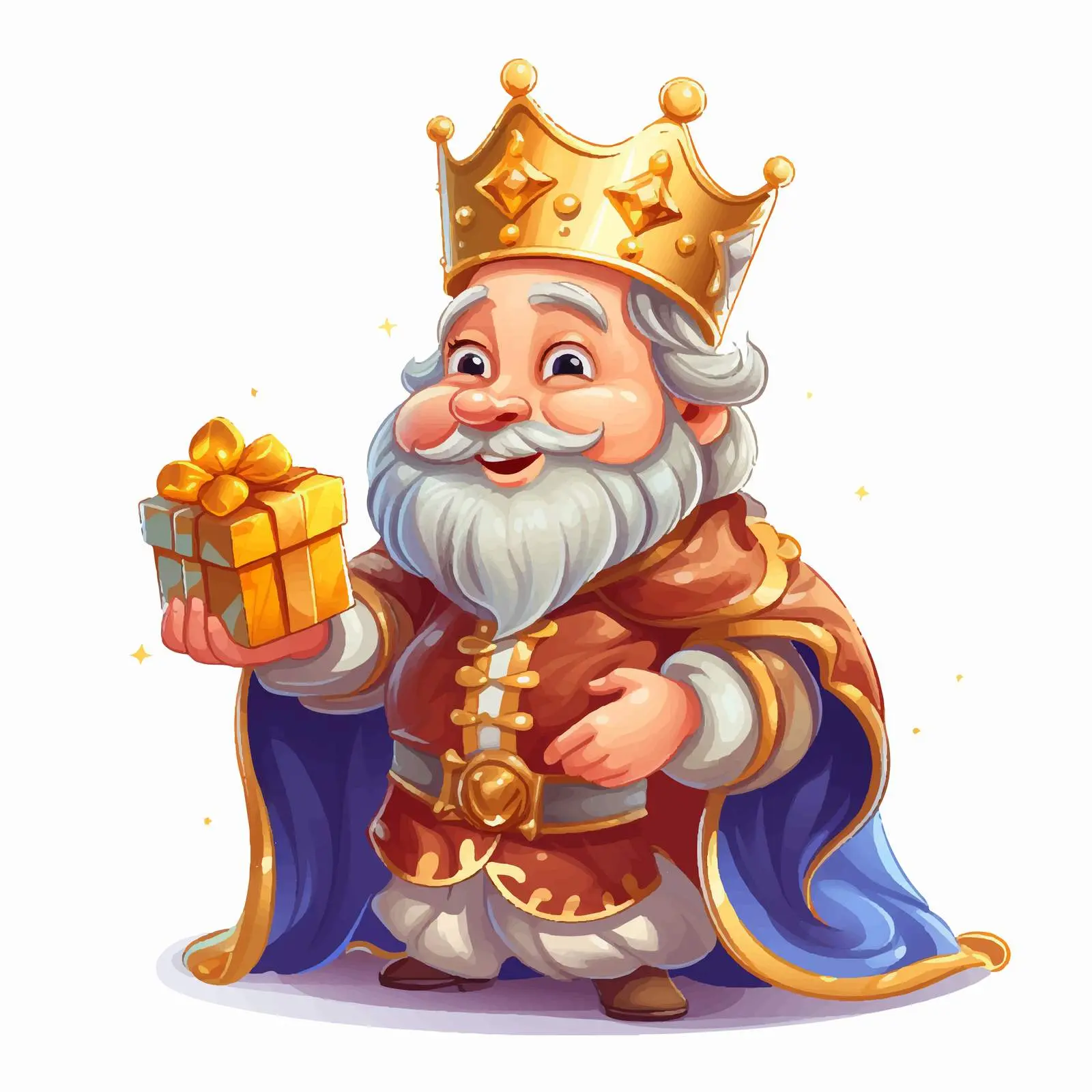 Wise King with Gift Illustration for Epiphany — free download from Dotvec
