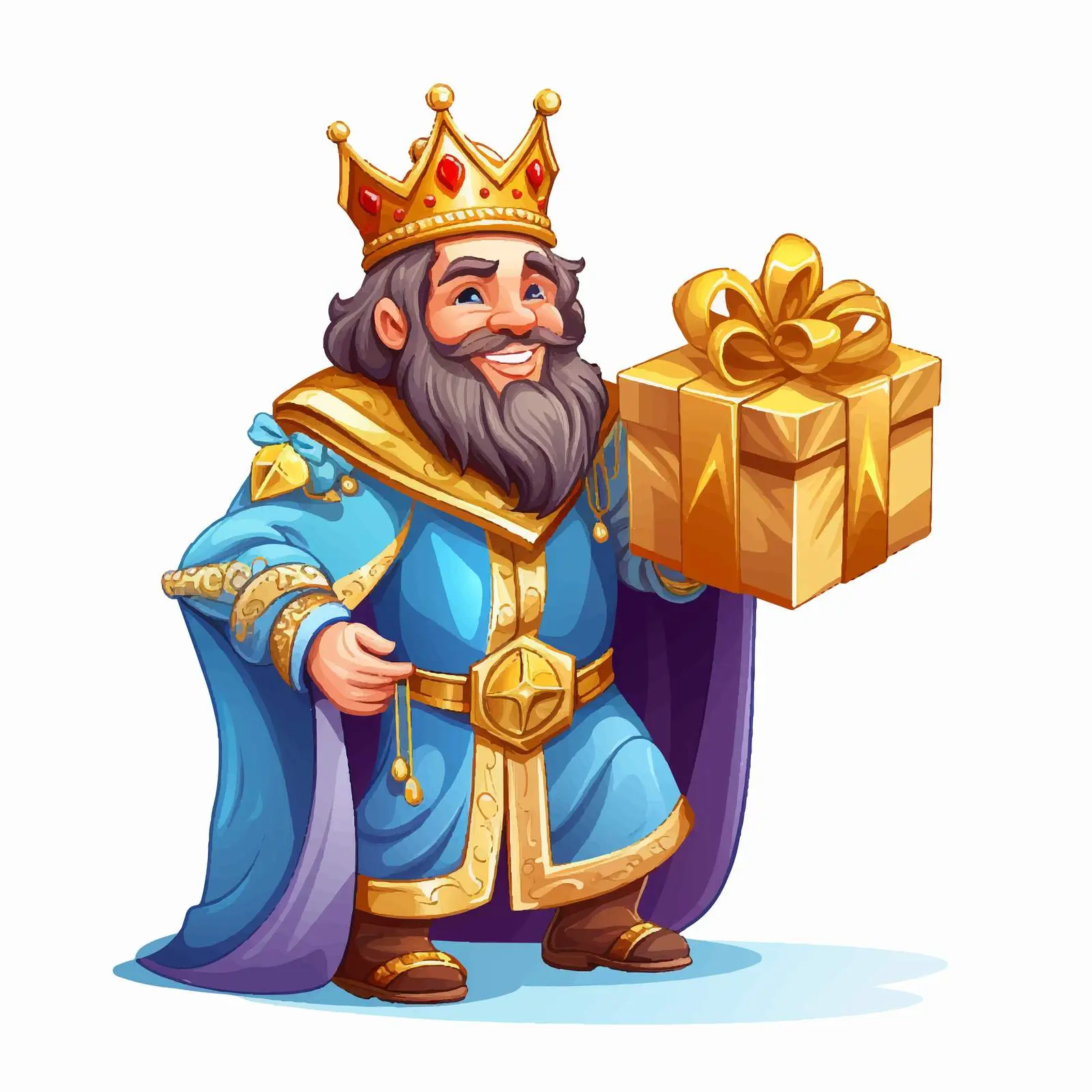 Wise King with Gift Illustration - Epiphany Vector — free download from Dotvec