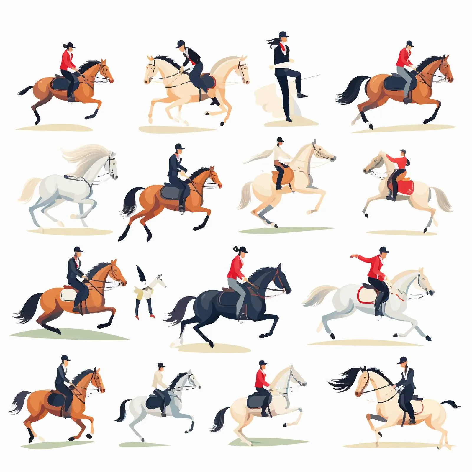 Thoroughbred Horse Racing and Harness Riding Vectors – free harness image from Dotvec