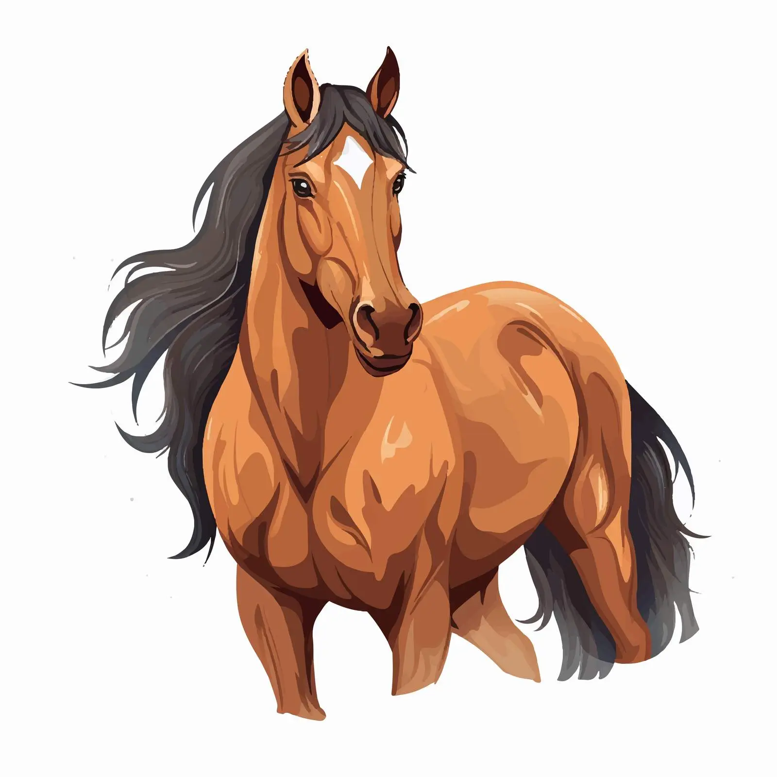 Equine Vector Illustration on White Background — free download from Dotvec