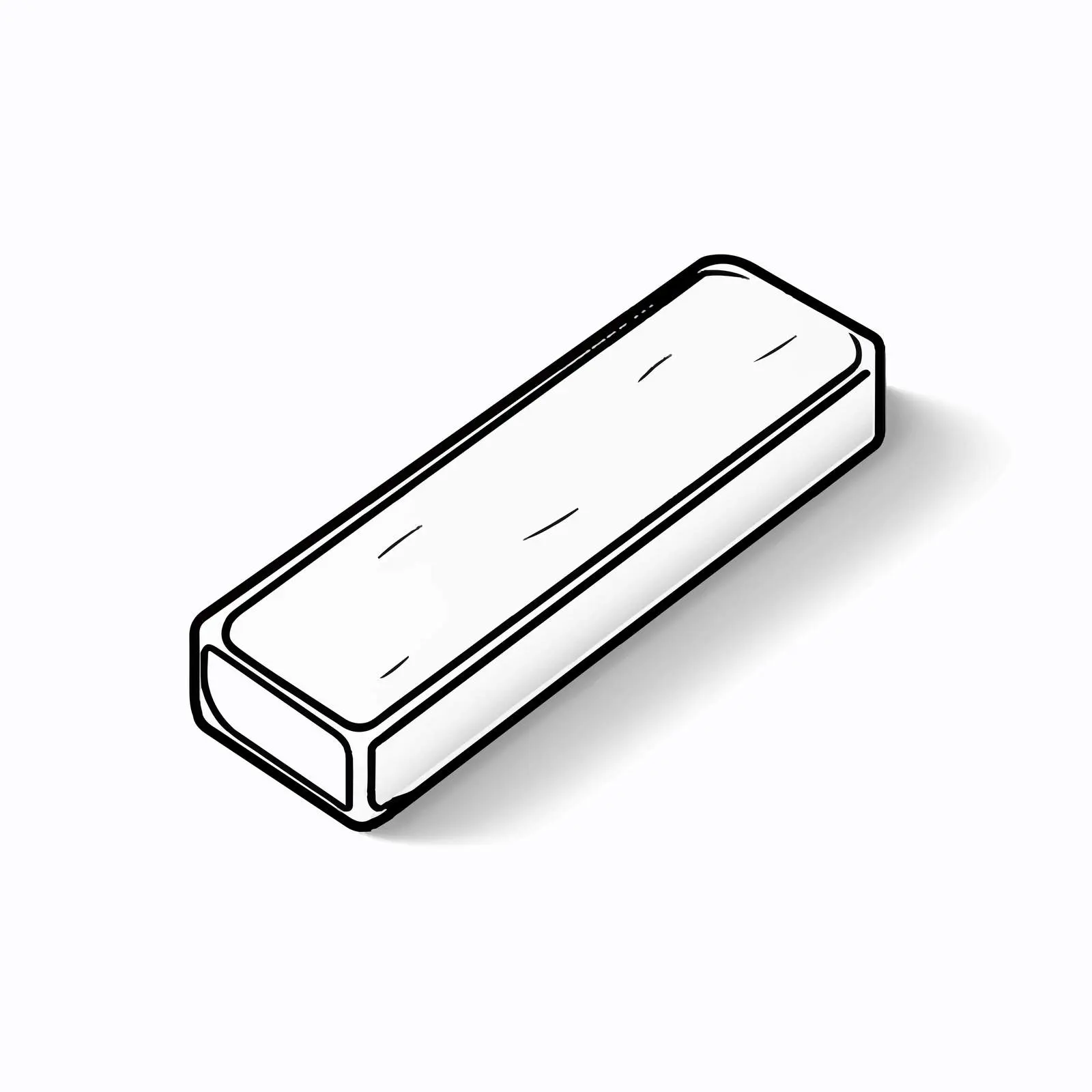 Eraser Outline Vector Illustration on White Background — free download from Dotvec