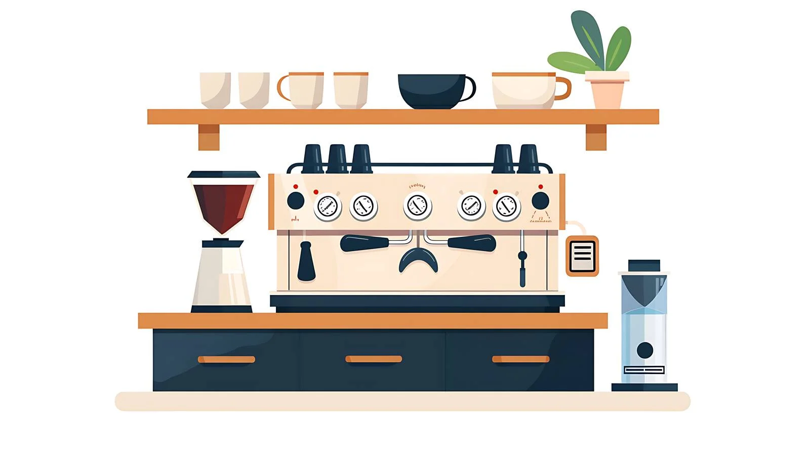 Espresso Machine on Coffee Shop Counter — free download from Dotvec