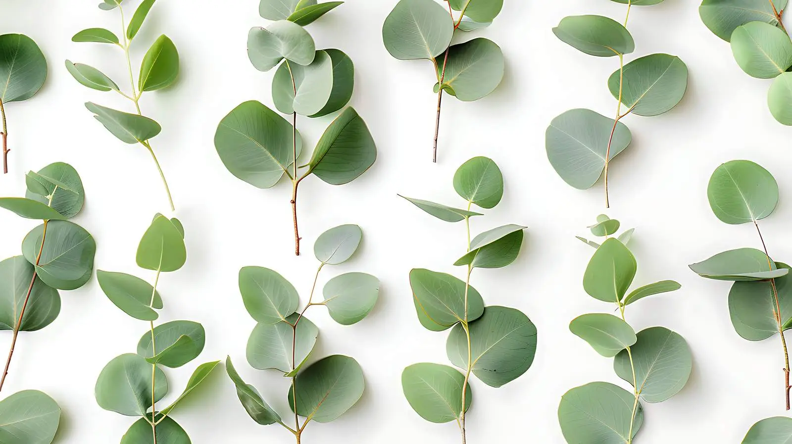Eucalyptus Branch Pattern on White Background — free download from Dotvec