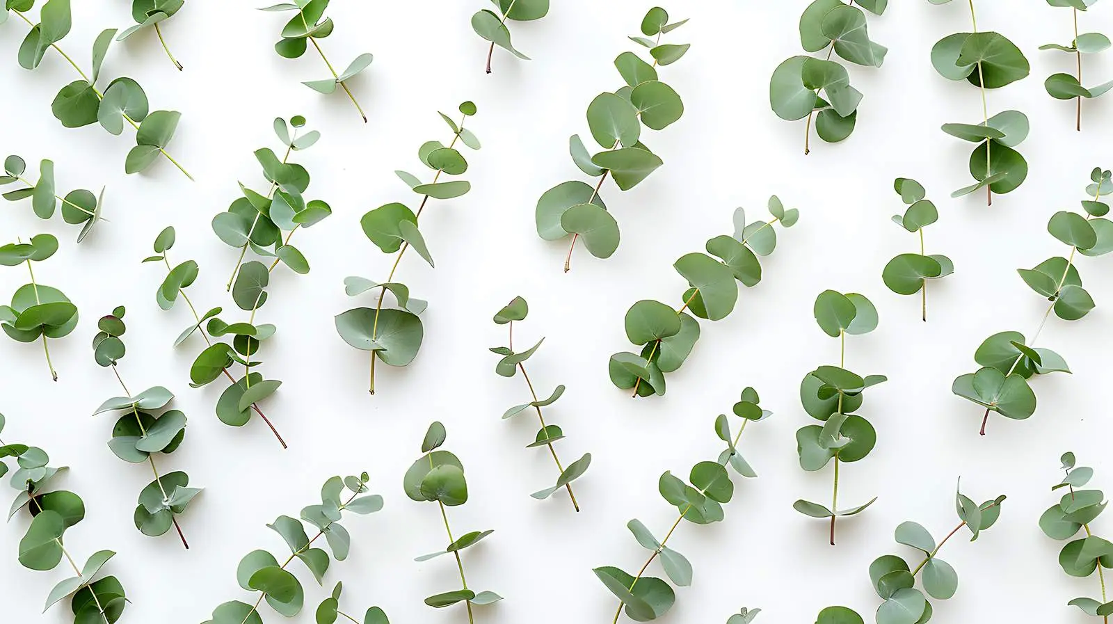 Eucalyptus Branch Pattern on White Background — free download from Dotvec