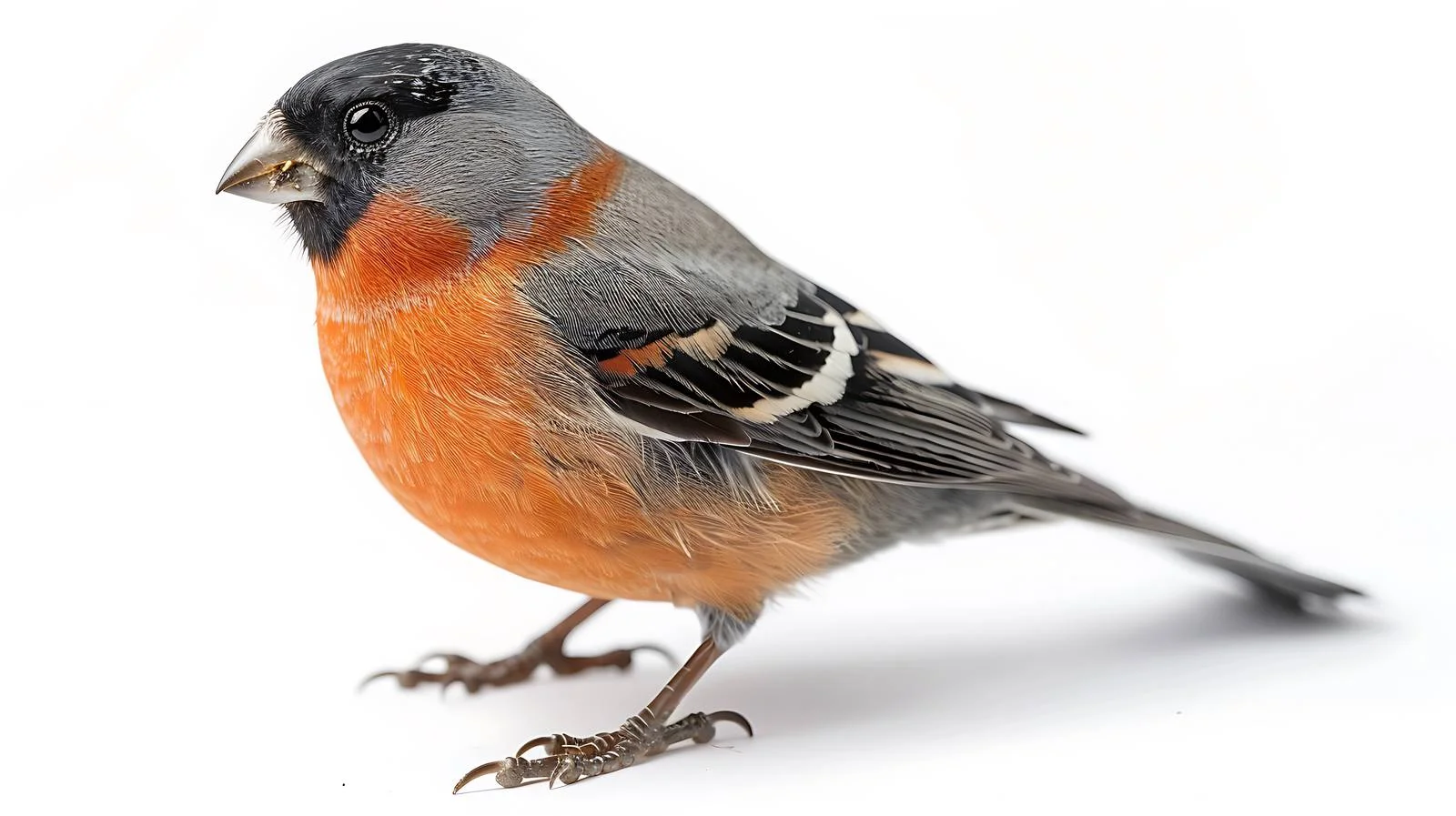 Eurasian Bullfinch Female Isolated on White — free download from Dotvec
