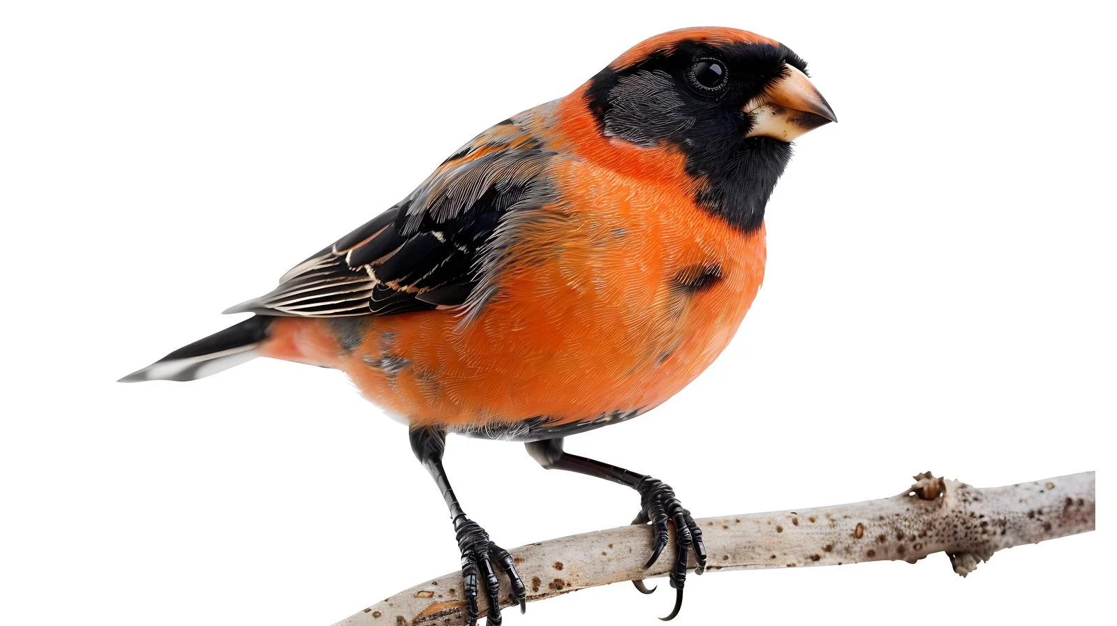 Eurasian Bullfinch Isolated Male Perched — free download from Dotvec