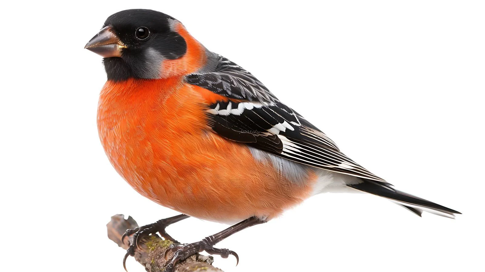 Vibrant Eurasian Bullfinch Male Isolated Portrait — free download from Dotvec