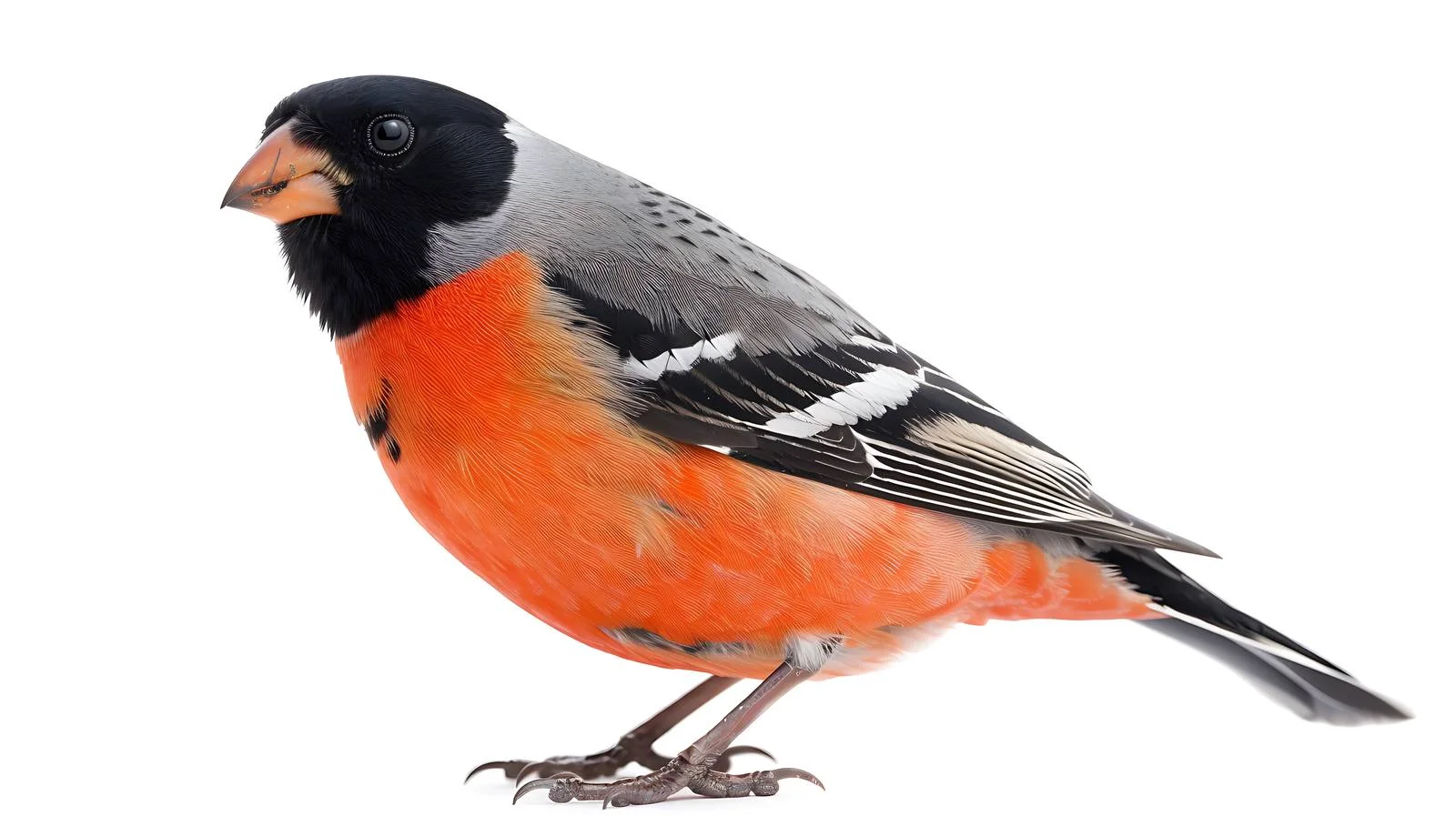 Vibrant Eurasian Bullfinch Isolated Portrait — free download from Dotvec