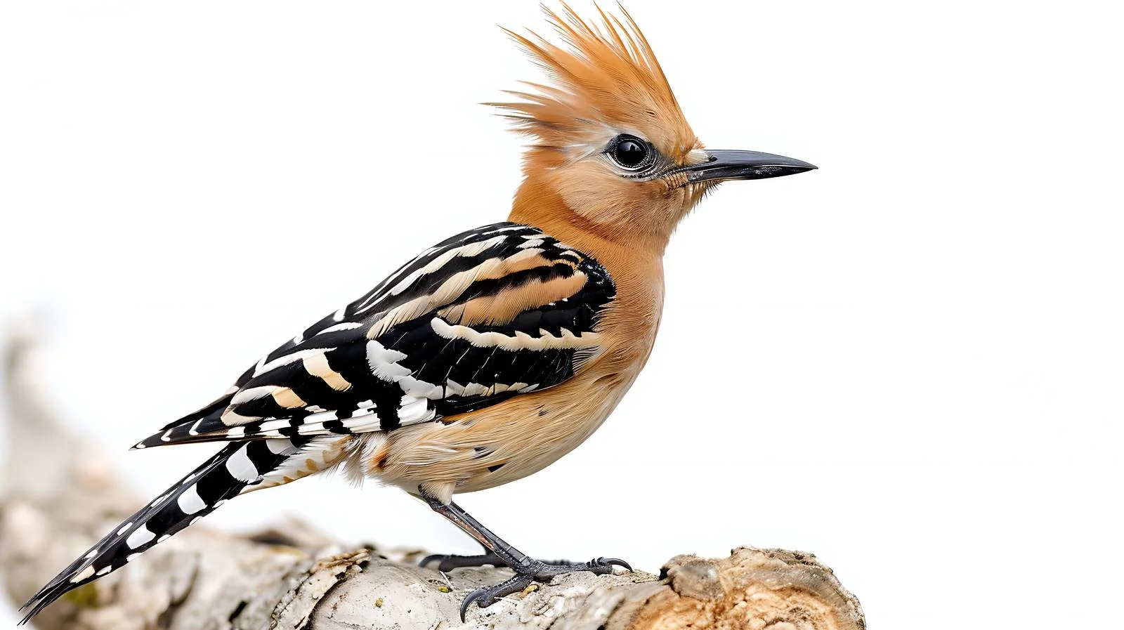 Close-up of Eurasian Hoopoe Bird Isolated — free download from Dotvec