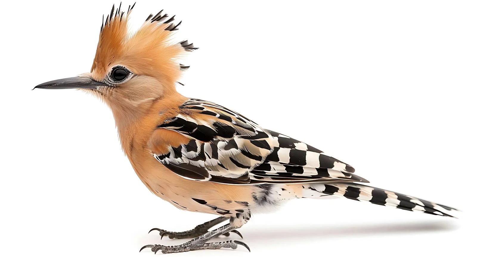 Detailed Eurasian Hoopoe Bird Portrait Isolated — free download from Dotvec