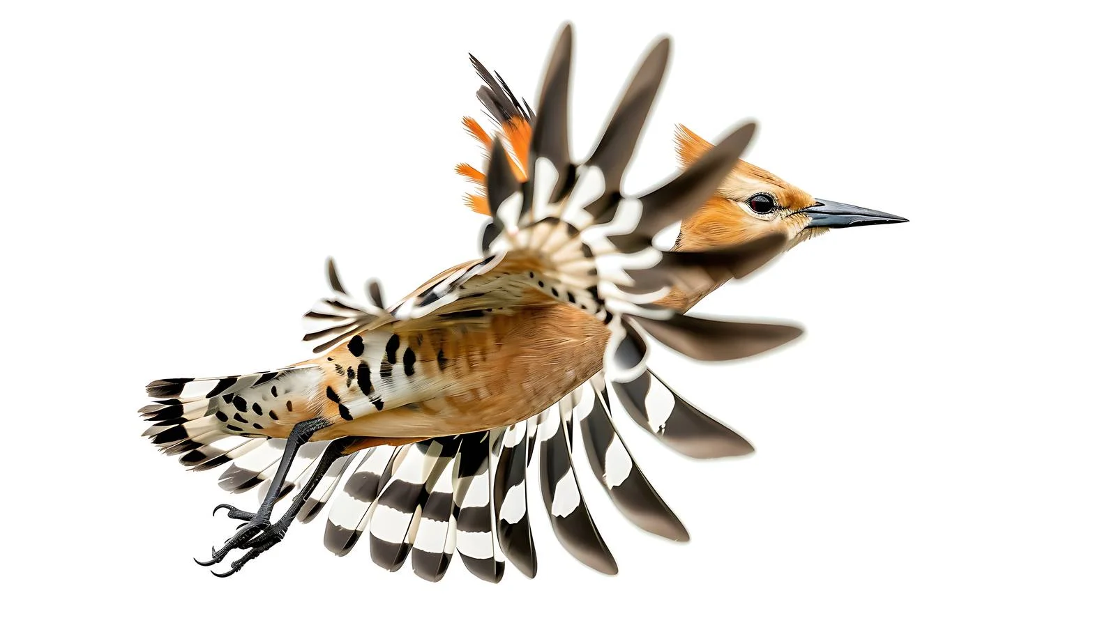 Eurasian Hoopoe Soaring Close-Up Flight Shot — free download from Dotvec