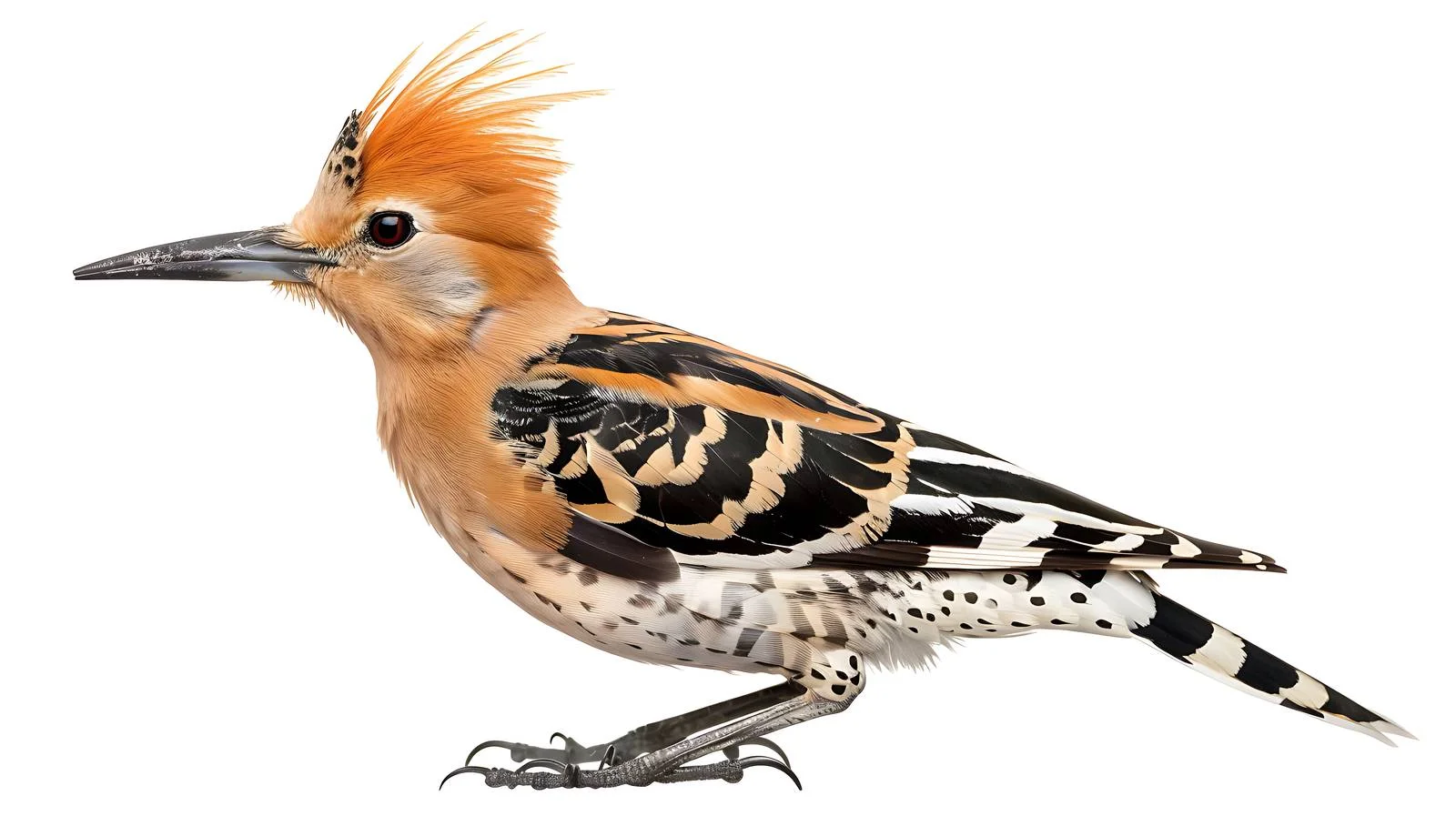 Eurasian Hoopoe Bird on White Background — free download from Dotvec