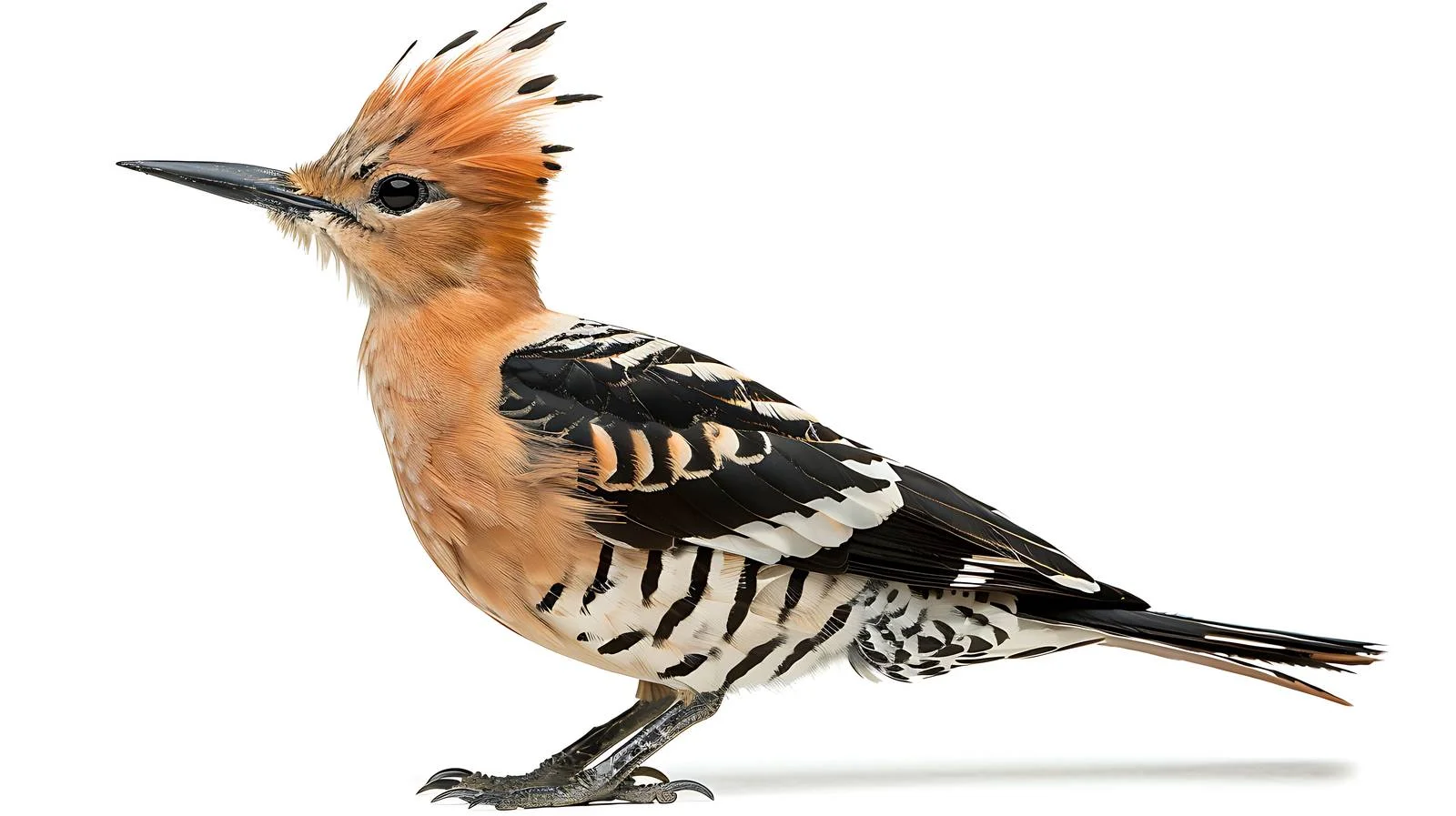 Eurasian Hoopoe Portrait Isolated on White — free download from Dotvec