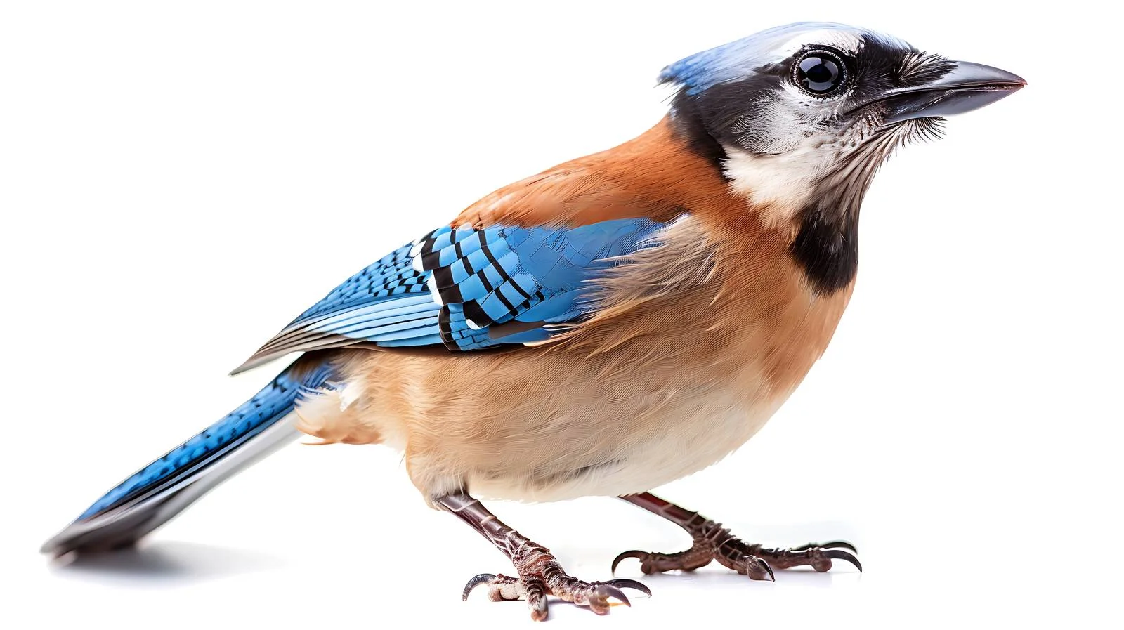 Eurasian Jay Bird on White Background — free download from Dotvec