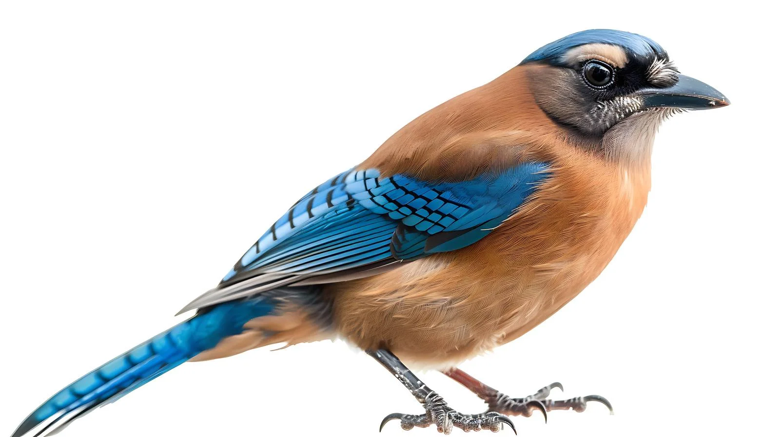 Graceful Eurasian Jay Bird in White — free download from Dotvec