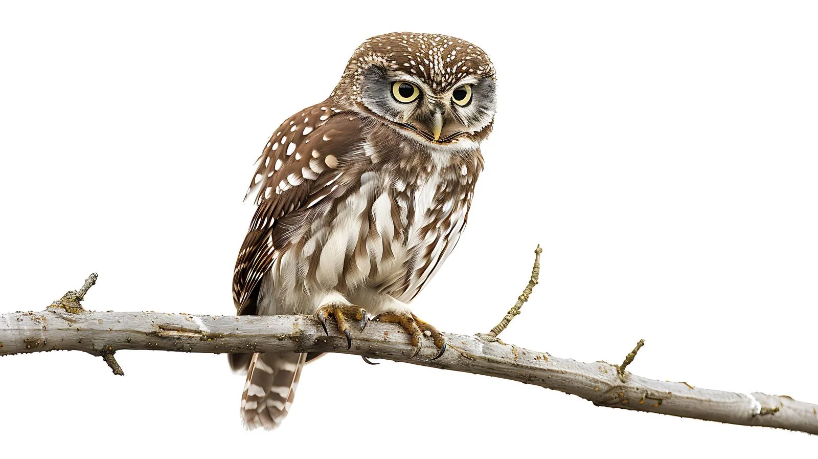 Isolated Eurasian Pygmy Owl Bird Portrait — free download from Dotvec