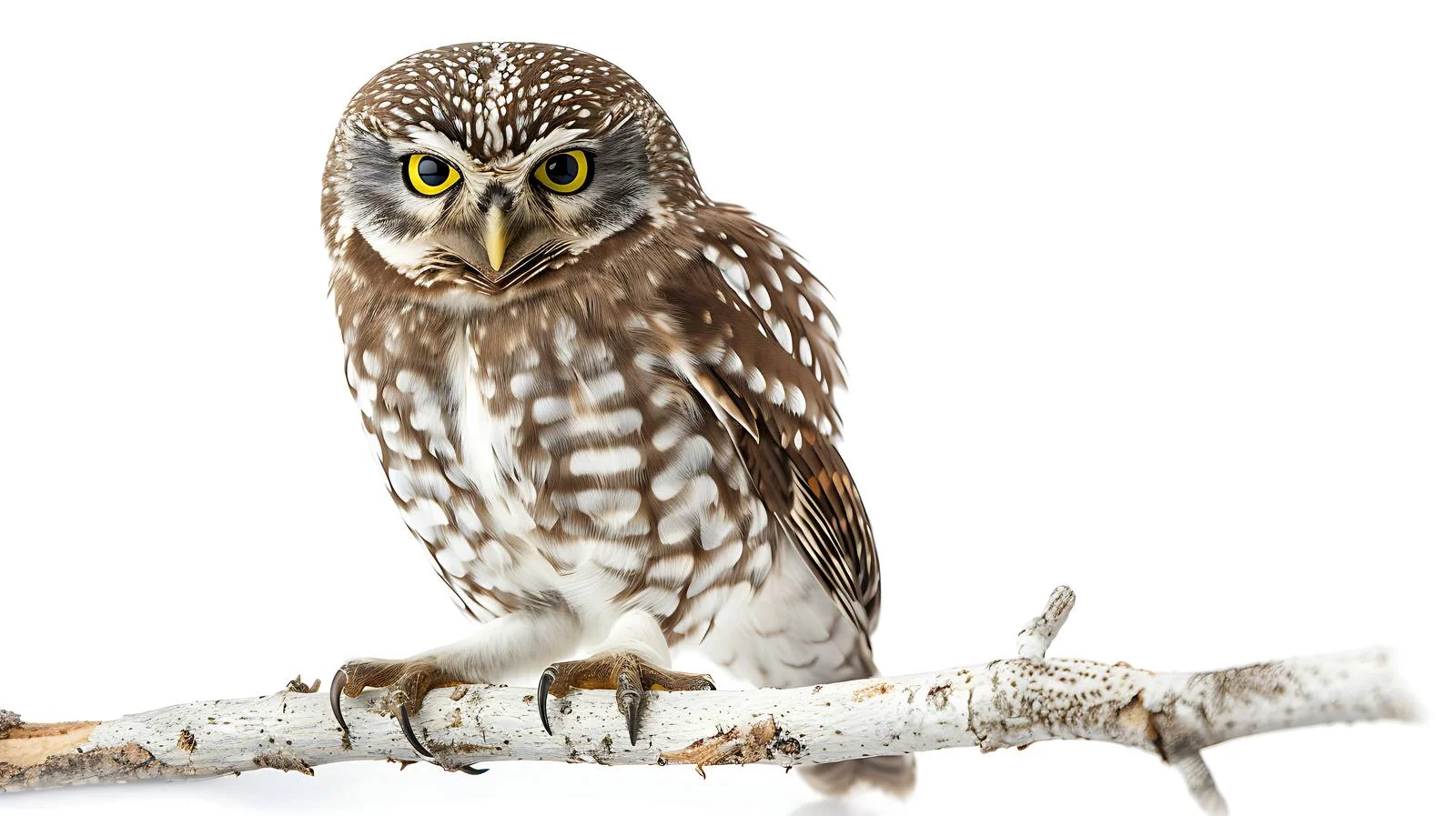 Eurasian Pygmy Owl Isolated on White — free download from Dotvec