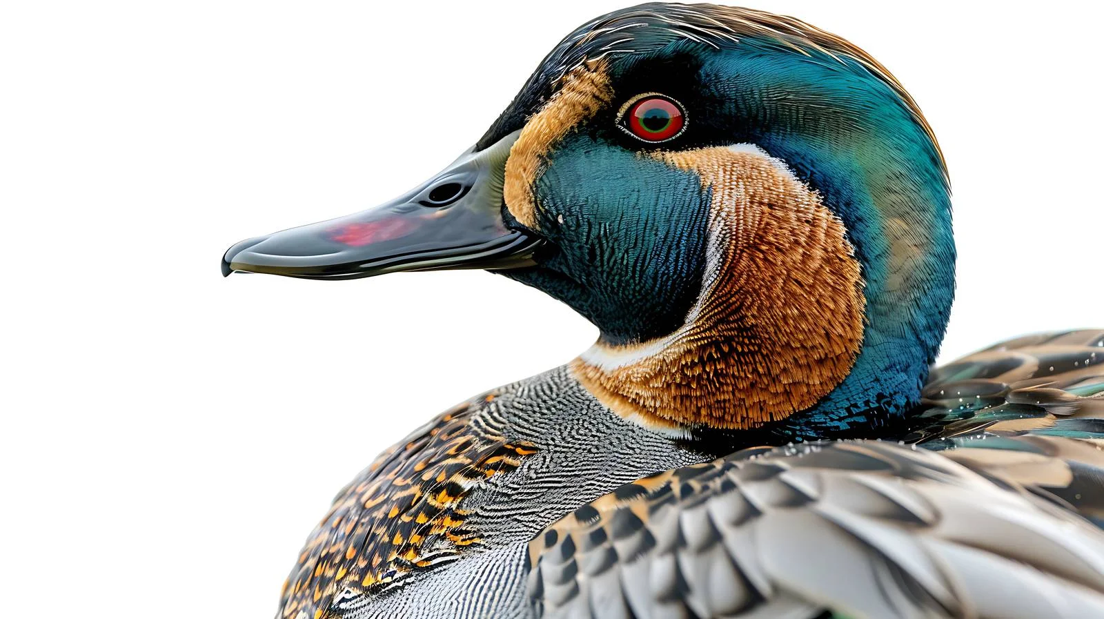 Eurasian Teal Close-Up at Sunrise — free download from Dotvec
