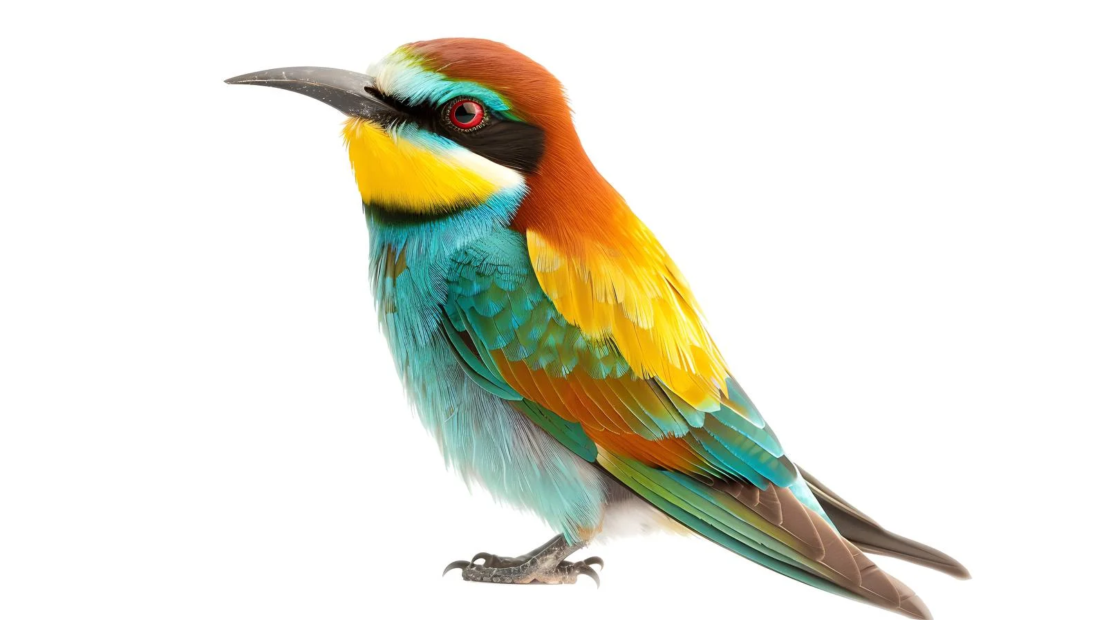 European Bee-eater Bird Isolated on White — free download from Dotvec