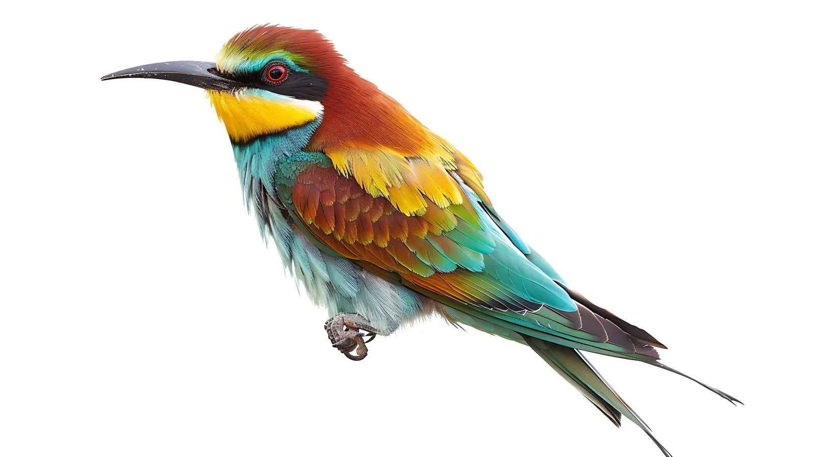 European Bee Eater Isolated on White — free download from Dotvec