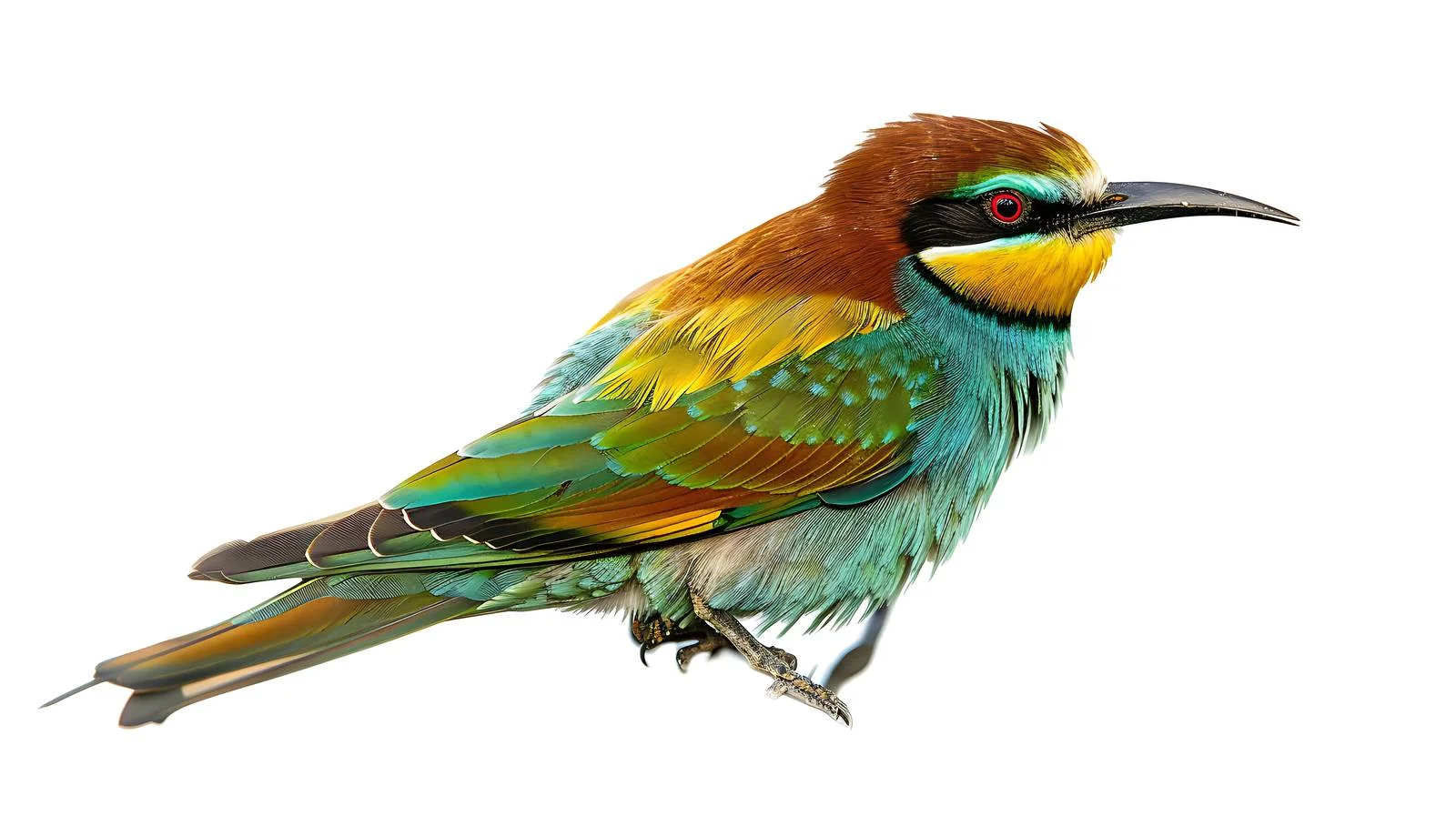 Majestic European Bee Eater Isolated White — free download from Dotvec