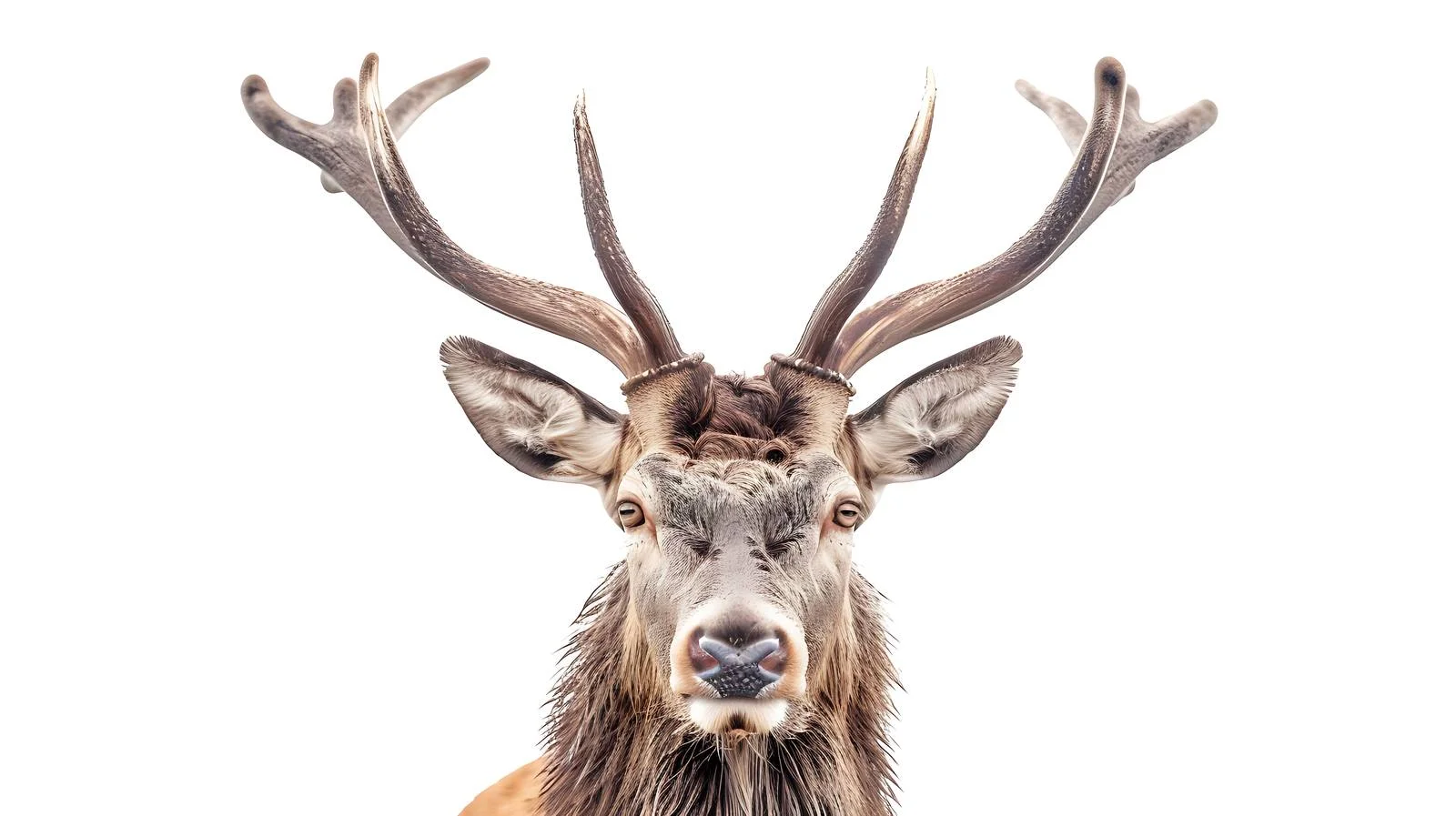 Majestic European Deer Buck Isolated White — free download from Dotvec