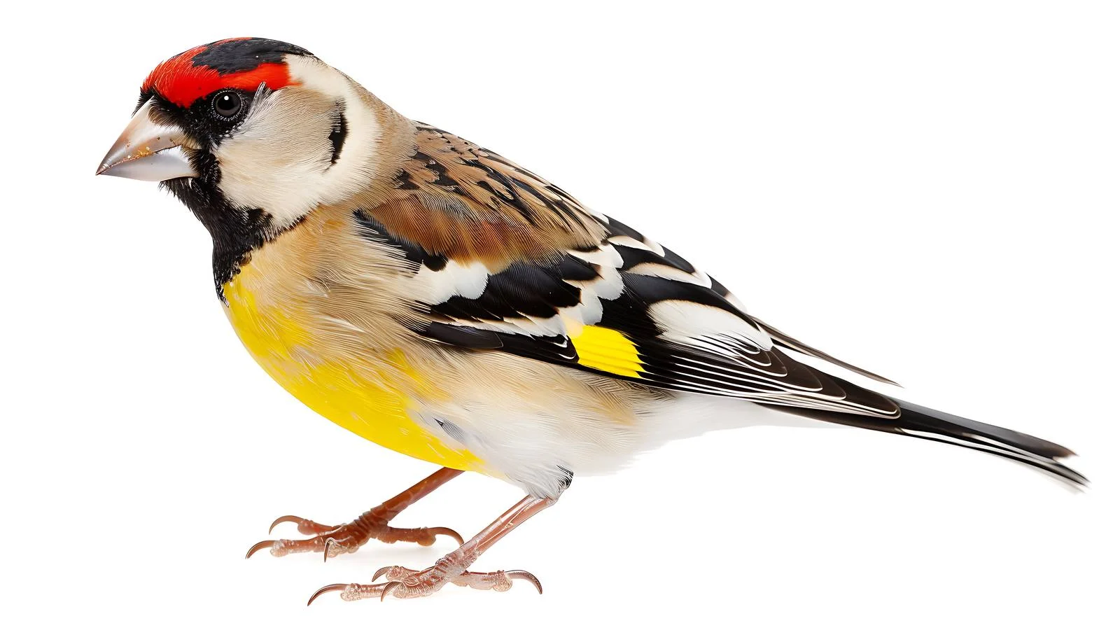 European Goldfinch Bird Isolated on White — free download from Dotvec