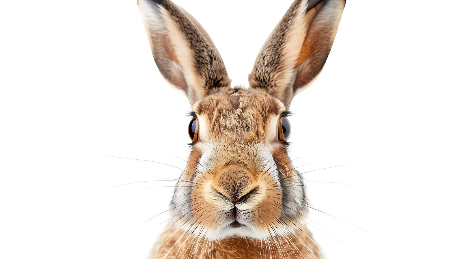 European Hare Close-Up Portrait — free download from Dotvec