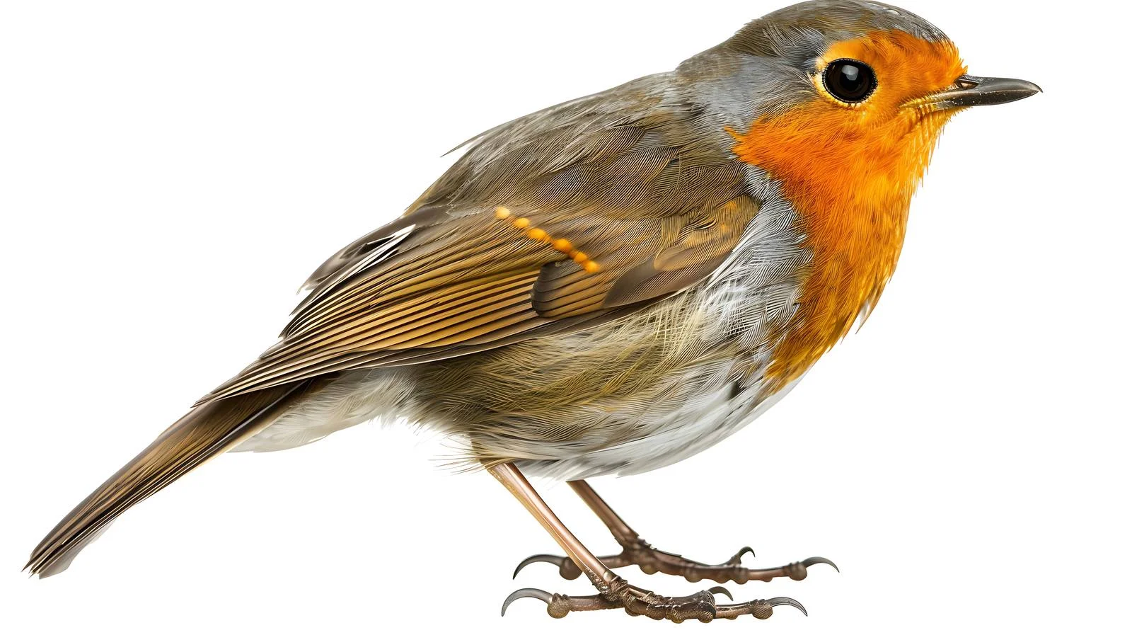 Elegant European Robin Bird Detailed Portrait – free robin image from Dotvec