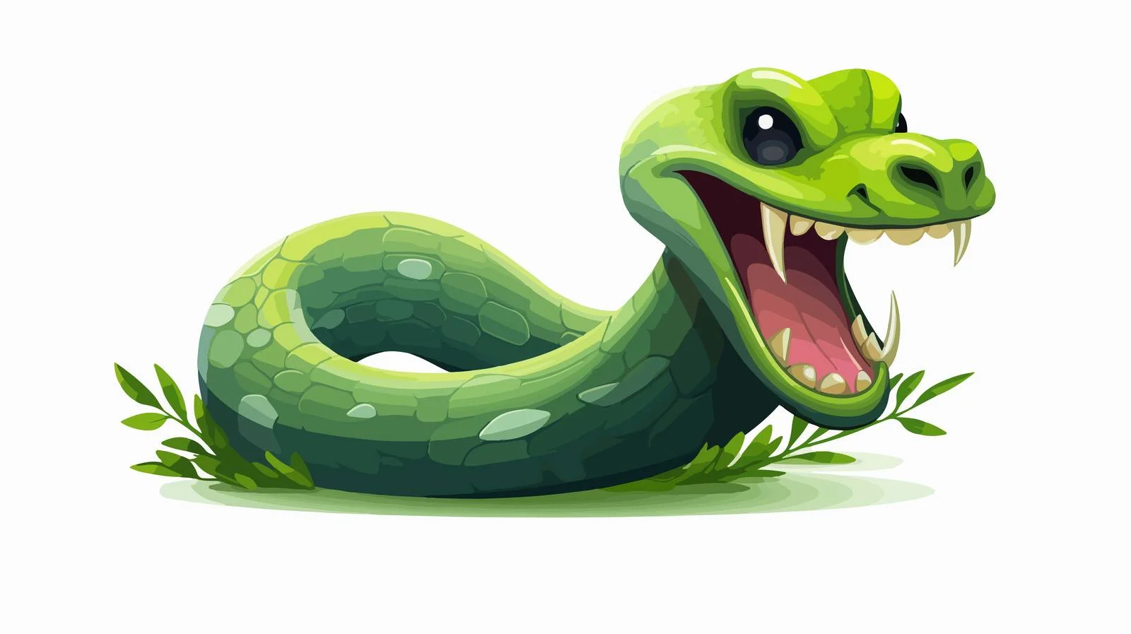 Sinister Cartoon Snake Vector Illustration — free download from Dotvec
