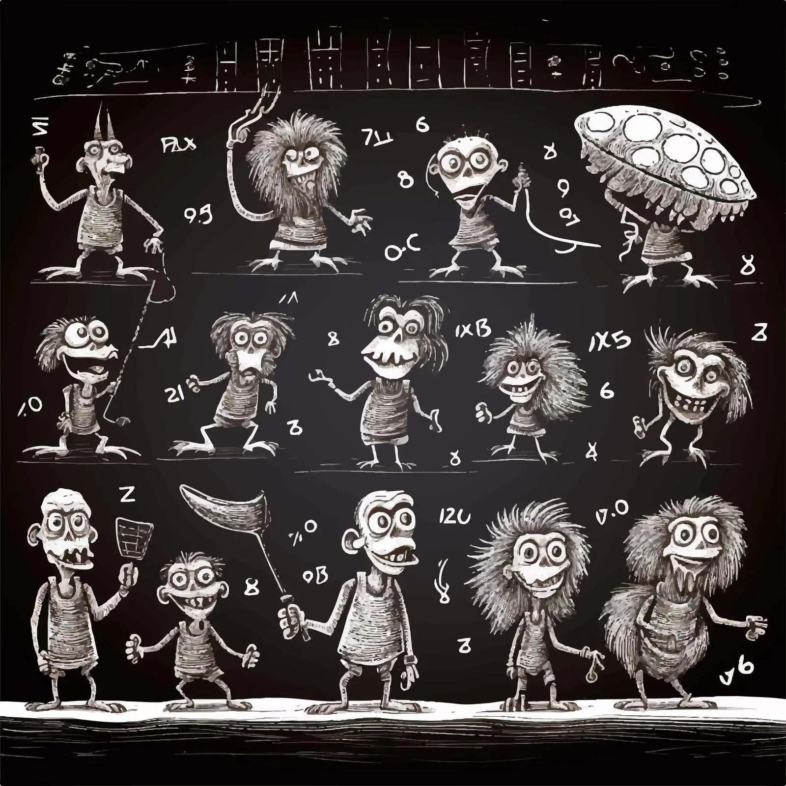 Evolution Concept on Blackboard Vector Illustration — free download from Dotvec