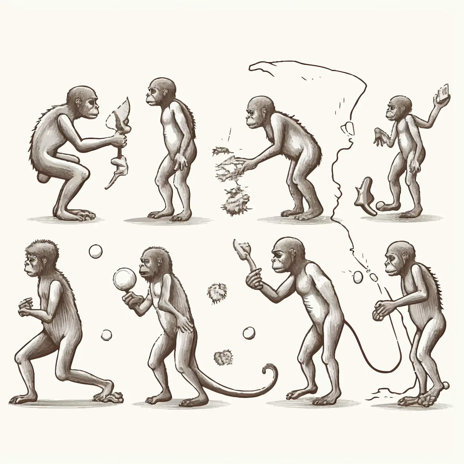 Evolution Concept on Blackboard Vector Illustration — free download from Dotvec