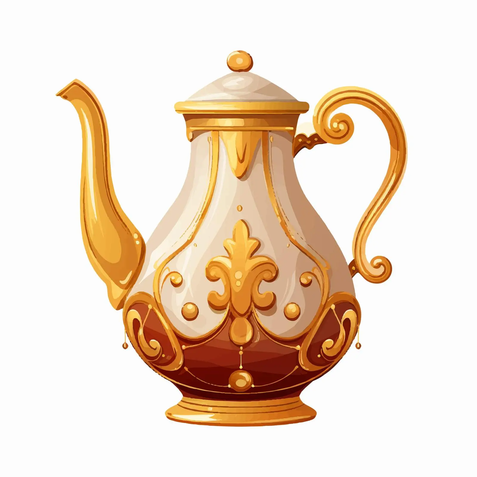 Top View Ewer Vector Illustration on White Background — free download from Dotvec