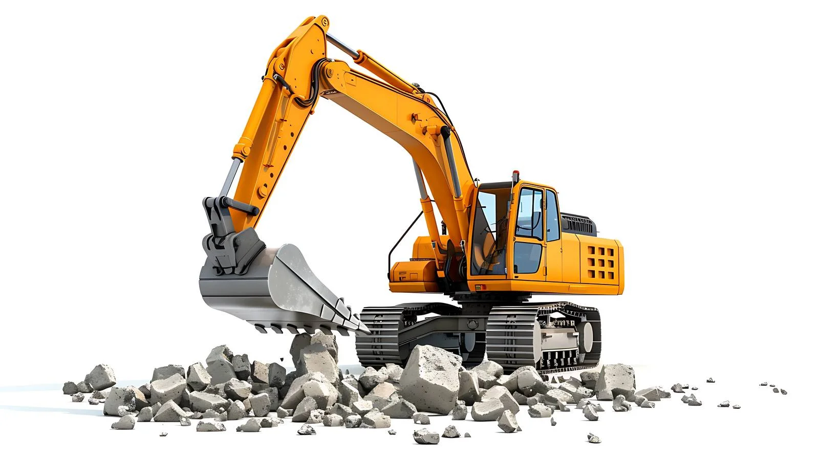 Hydraulic Hammer Breaking Concrete — free download from Dotvec