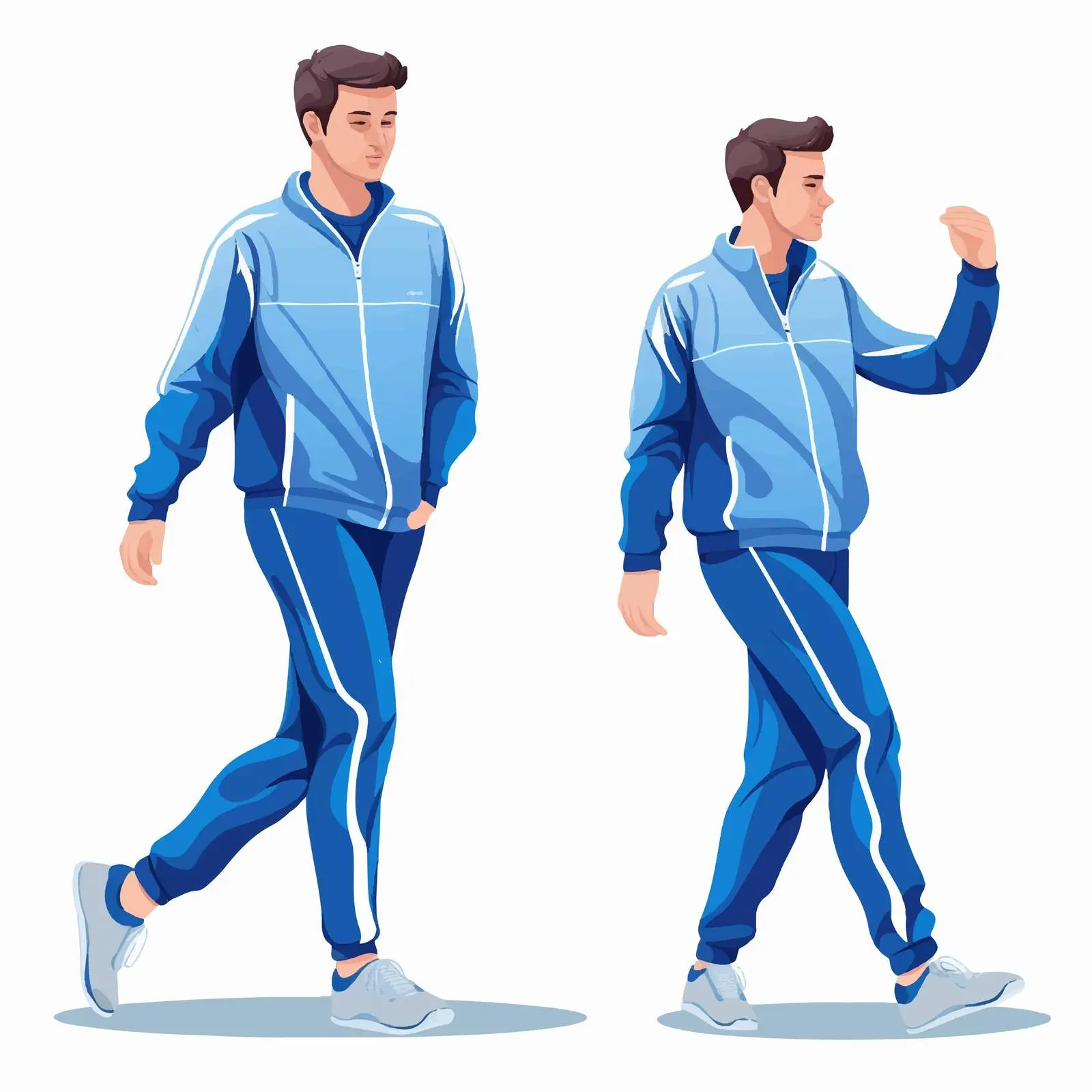 Blue Sports Garment Cartoon Icon for Exercise – free fitness vector image from Dotvec