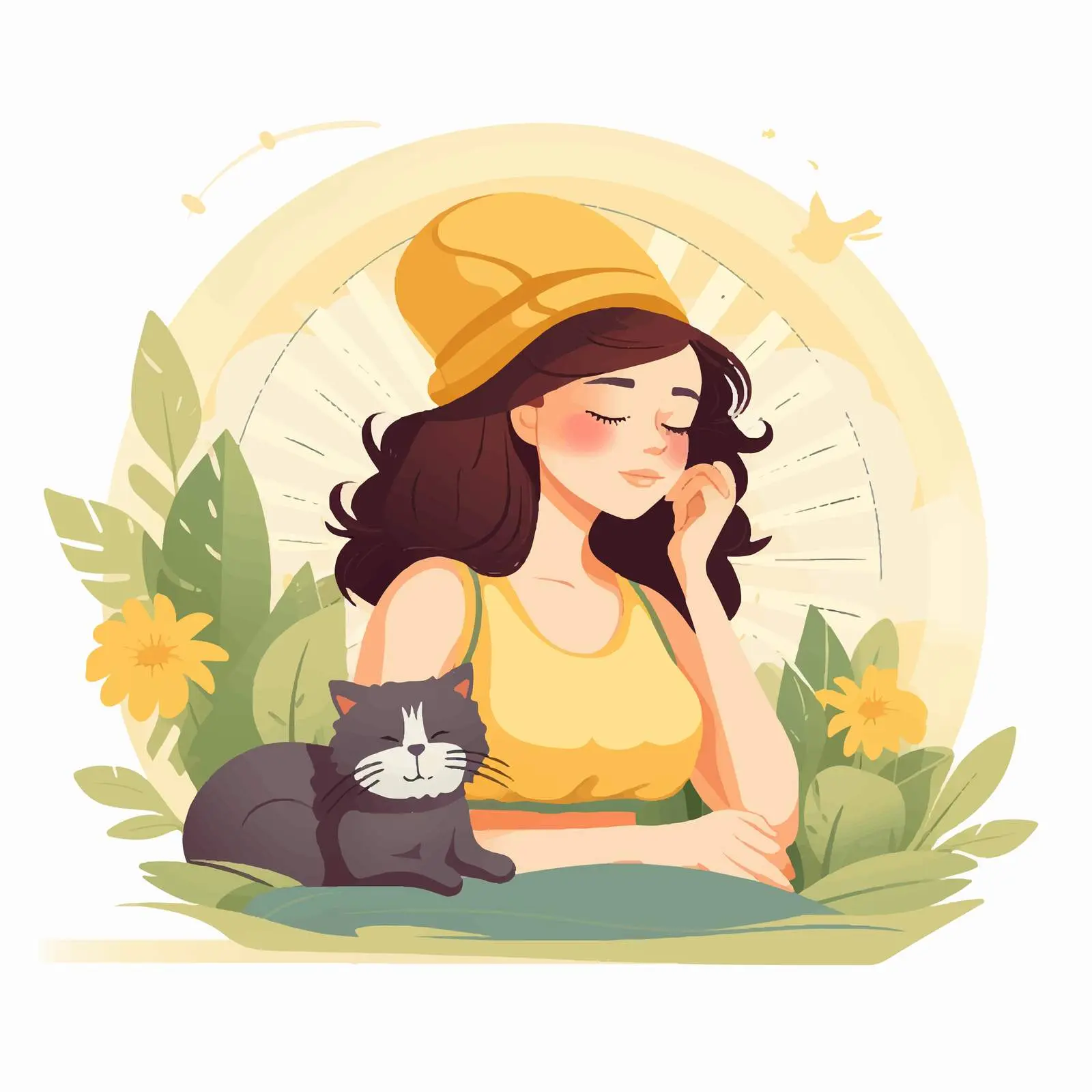 Woman Resting in Nature on a Hot Day — free download from Dotvec
