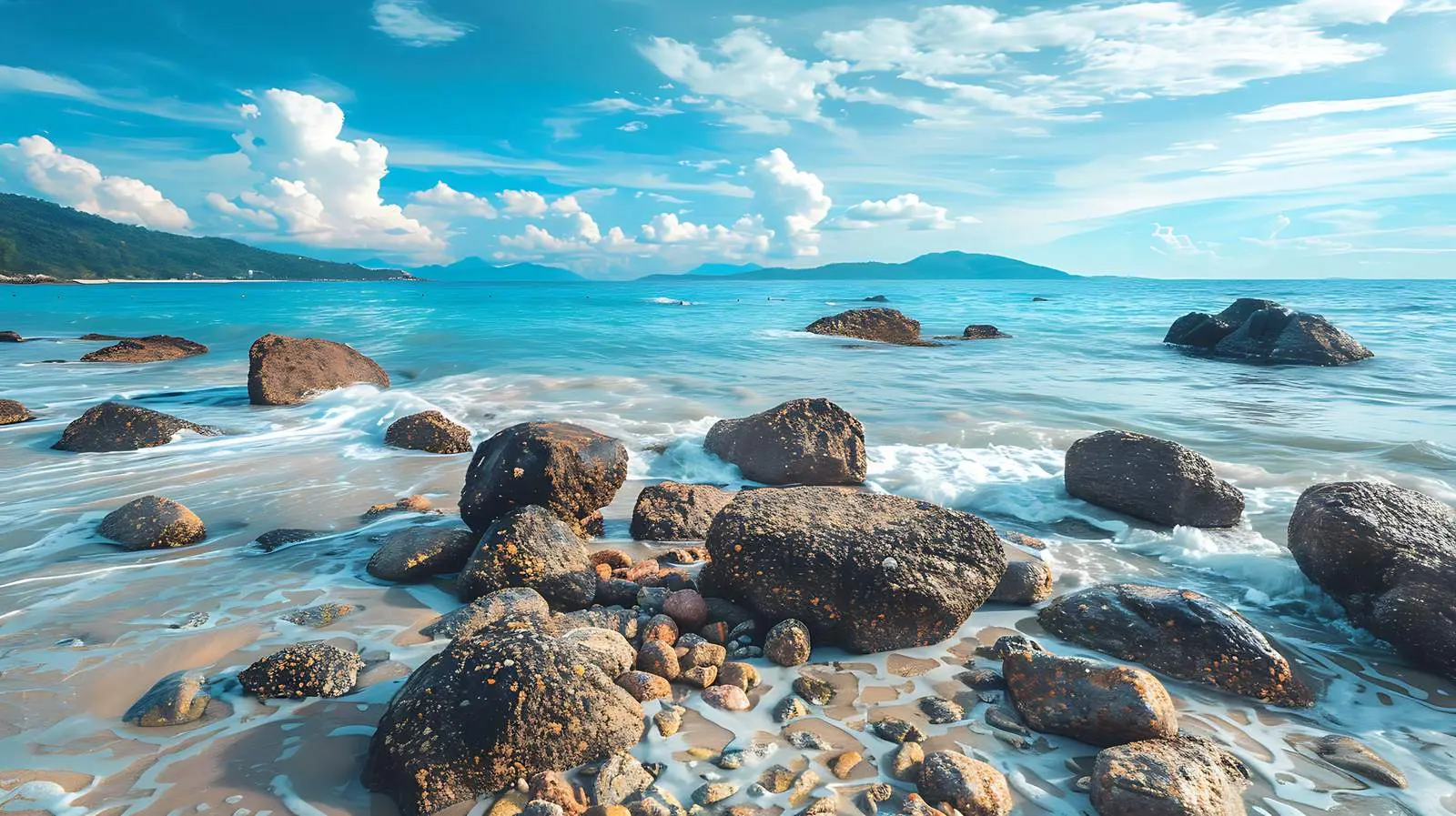 Exotic Rocks and Blue Tropical Sea in Phuket – free scenery image from Dotvec