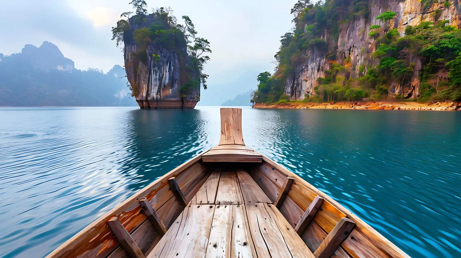 Exotic Wooden Boat Near Tropical Islands – free beach image from Dotvec