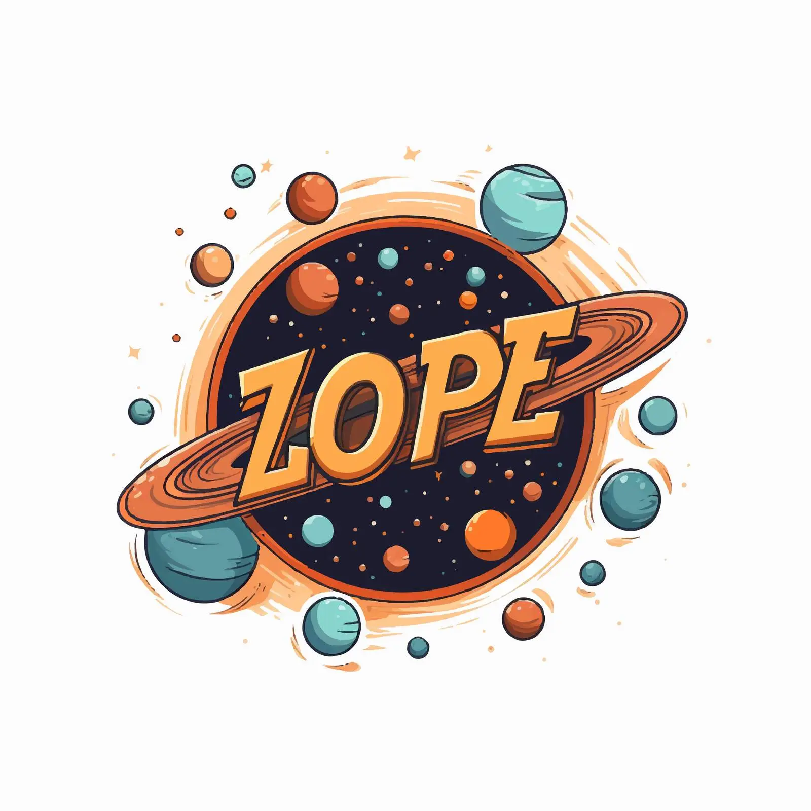 Creative Space Word Logo Design Illustration — free download from Dotvec