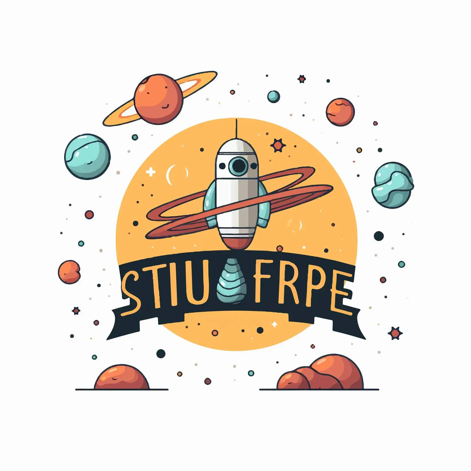 Explore Space Logo Design Illustration Vector — free download from Dotvec