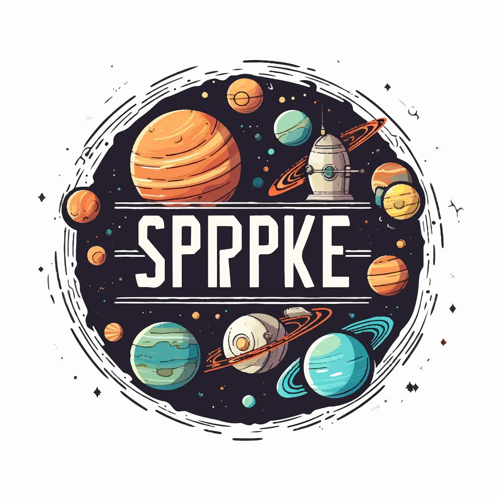 Explore Space Logo Design Vector Illustration — free download from Dotvec