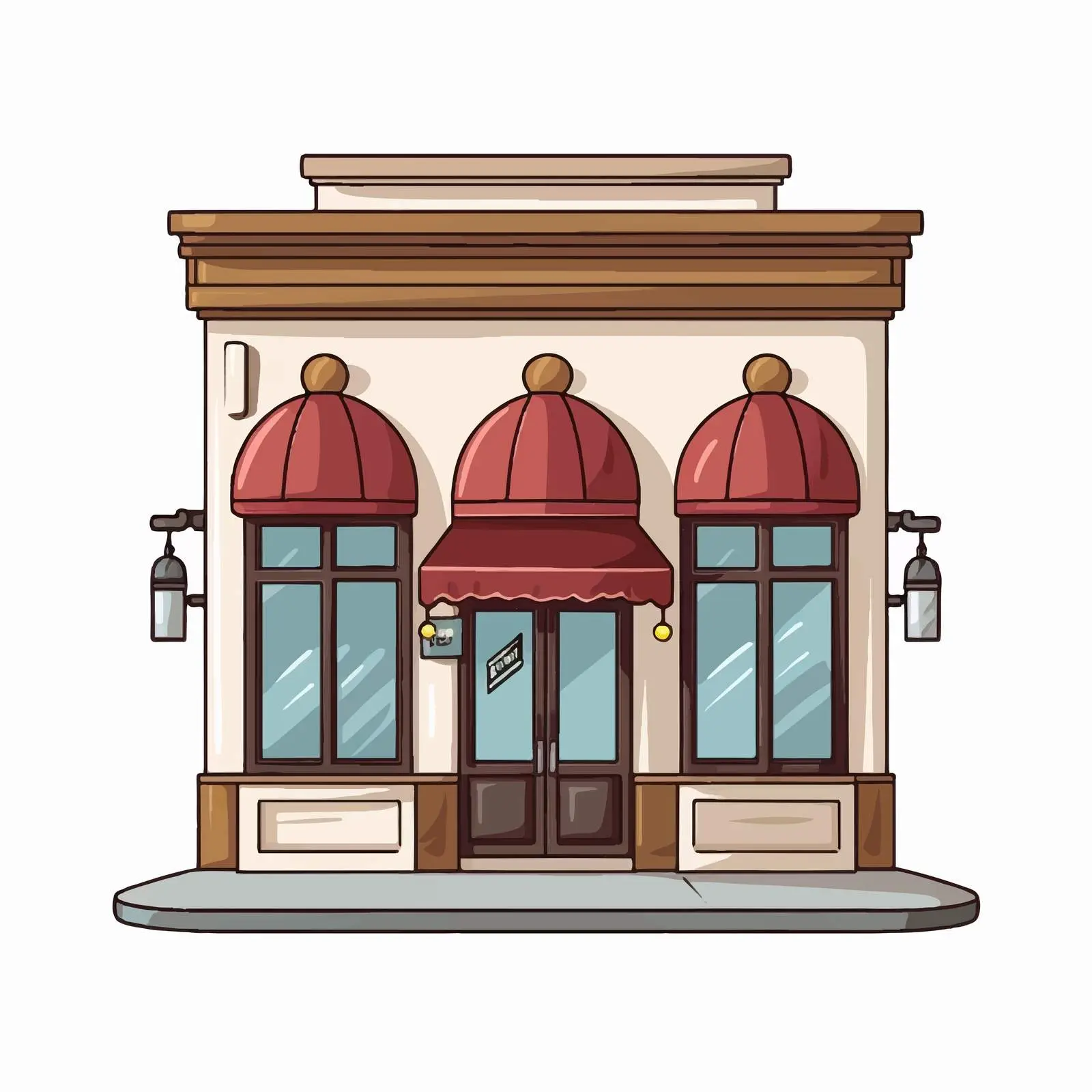 Cartoon Vector Illustration of Store Building — free download from Dotvec