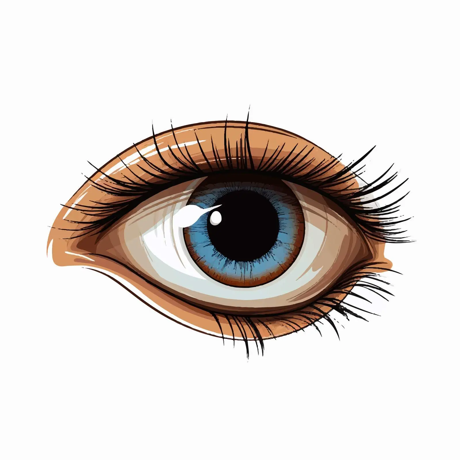 Cartoon Eye Vector Illustration Isolated Design — free download from Dotvec