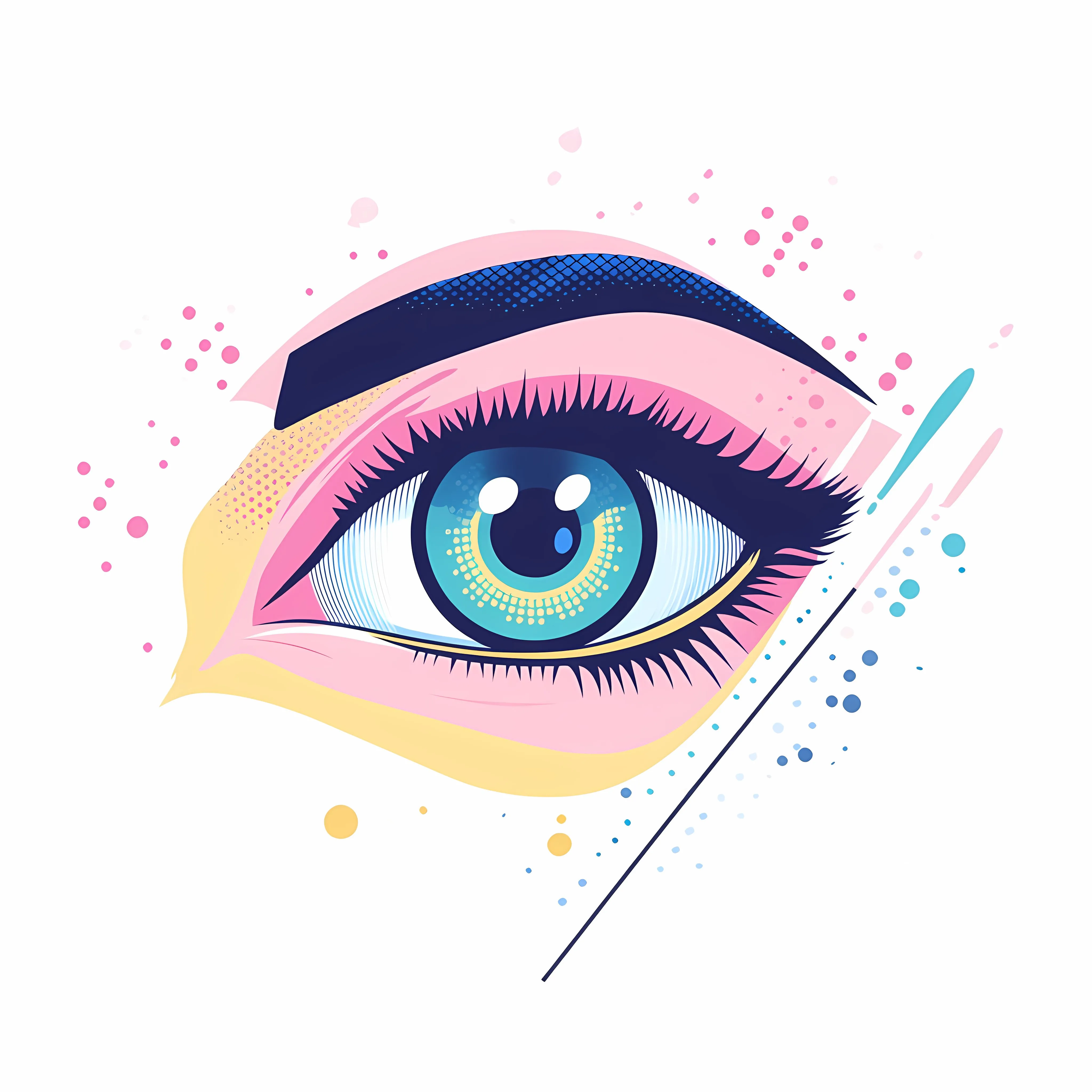 Eye Illustration with Color Blindness Awareness — free download from Dotvec