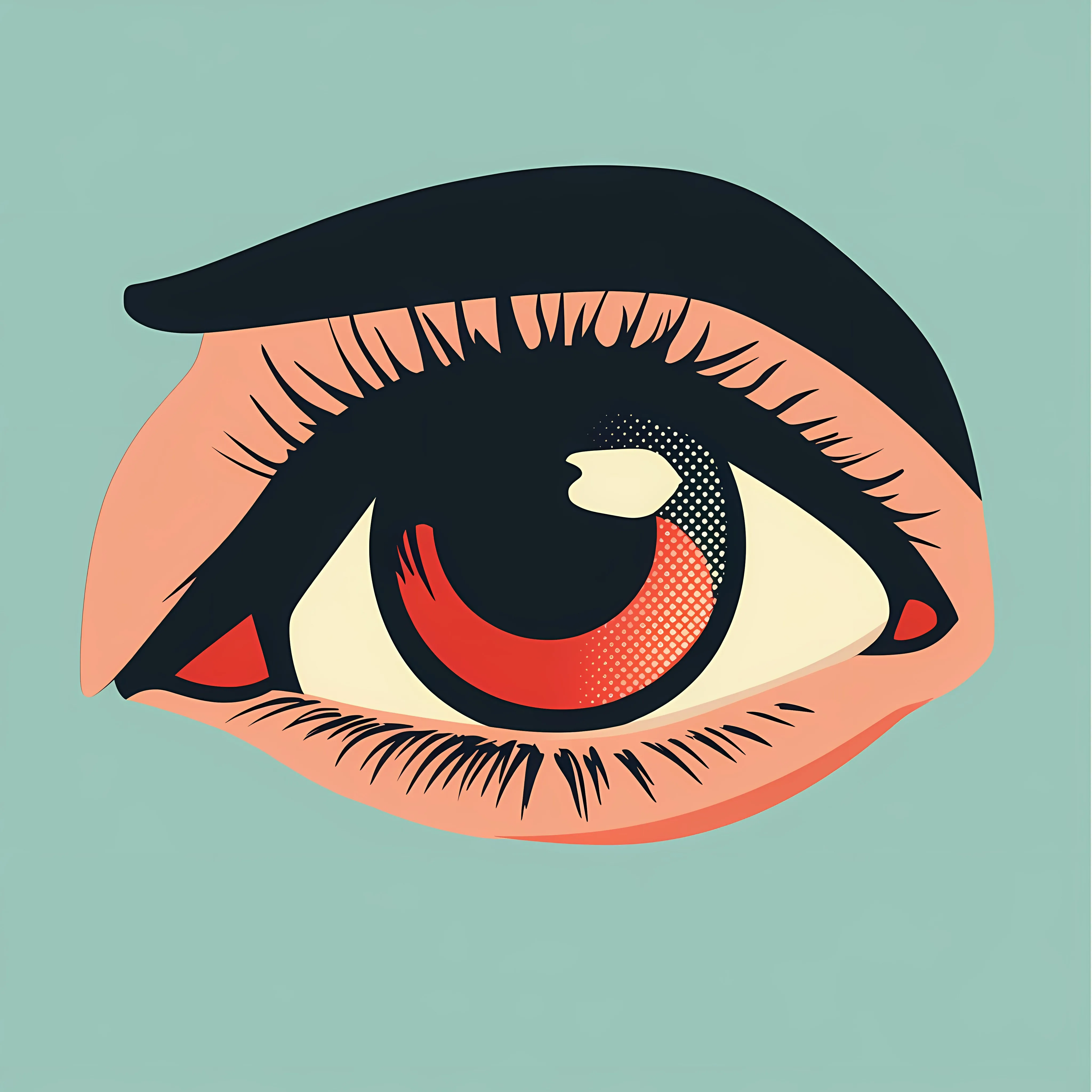 Color Blindness Eye Vector Illustration — free download from Dotvec