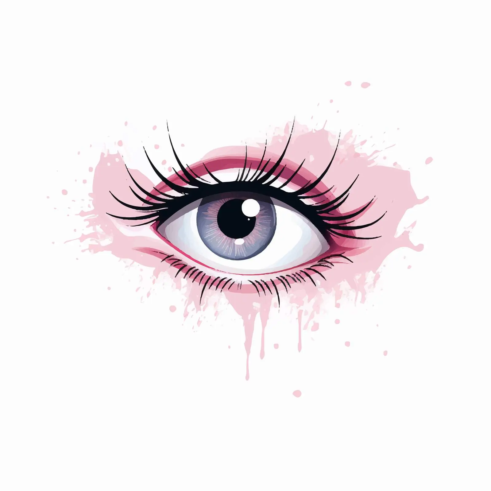 Delicate Eye with Long Eyelashes and Thick Eyebrow – free long eyelashes image from Dotvec