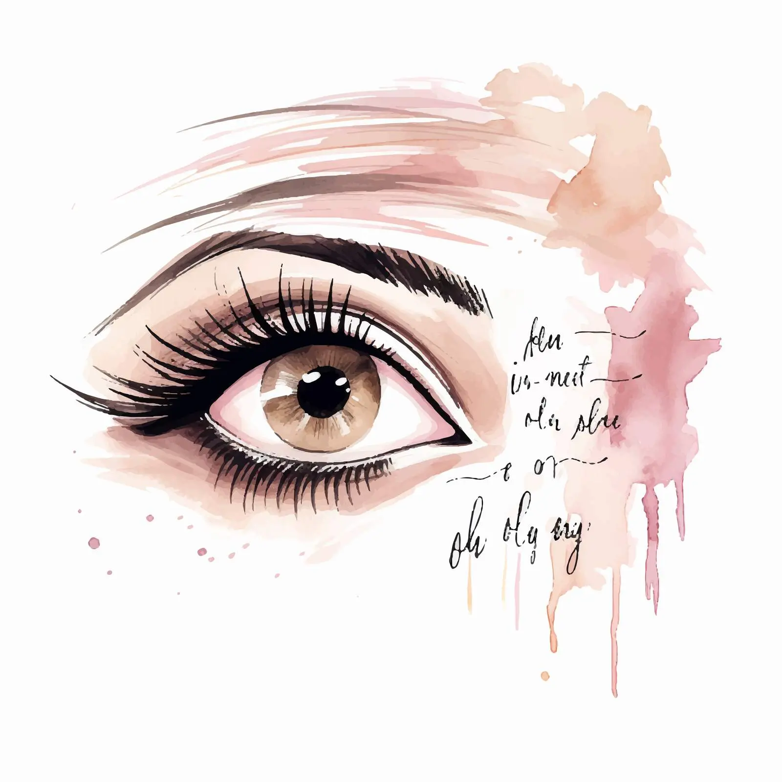 Creative Eye Makeup with Shadows and Arrow Design – free makeup graphics image from Dotvec