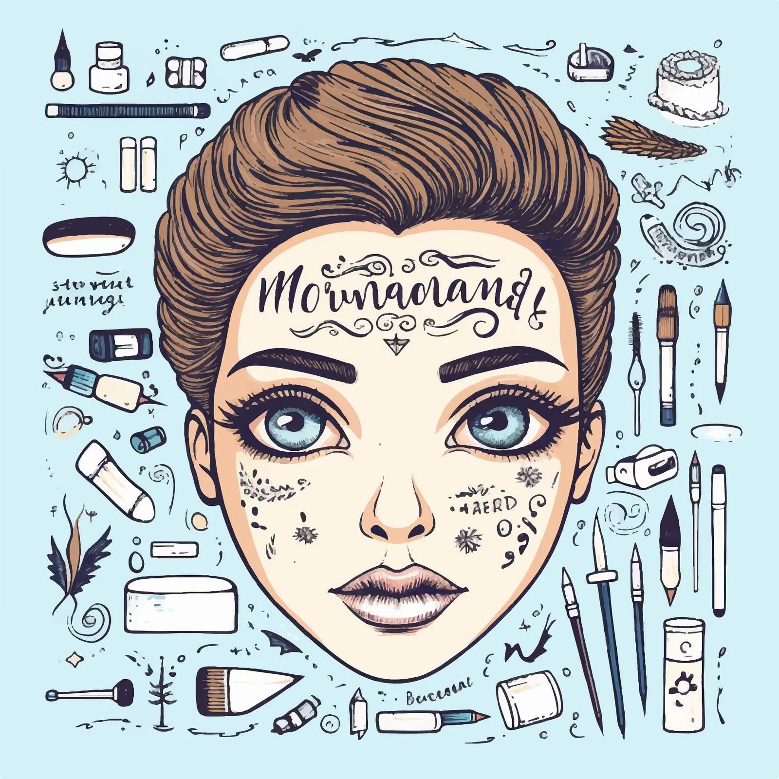 Eyebrow Master Handwritten Lettering Design — free download from Dotvec